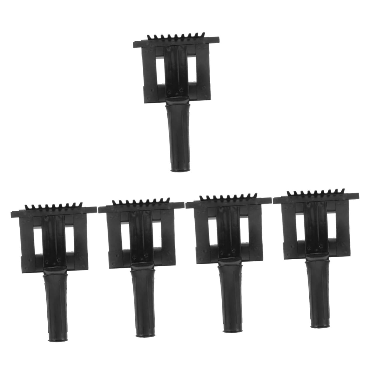 Toddmomy 5 Piezas Rastrillo Anti-picazón Sillín Cepillo De Autolimpieza Juguete Mascota Equipo Impermeable Peine Agente De Mudanzas Cerda Aseo Limpieza De Caballos Caucho Black