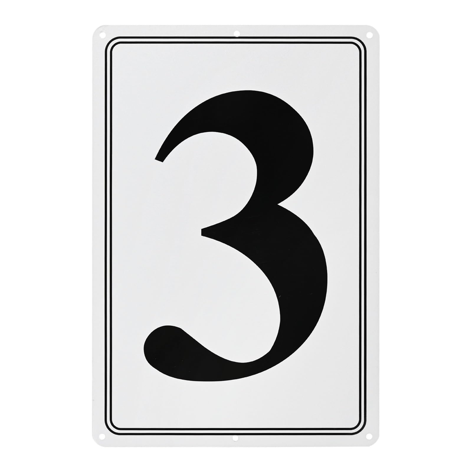 M METERXITY Aluminum Number Sign 3, 11.8 Inch House Numbers and Metal Letters, Parking Spot Letter Signs