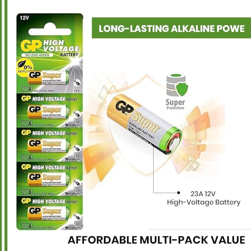 Image of IMAGINEA 23A 12V Battery for Remote, Doorbell, Toy Car - Alkaline Mini Battery - A23 MN21 23AE Compatible - Compact Size, Long Life (Pack of 5)