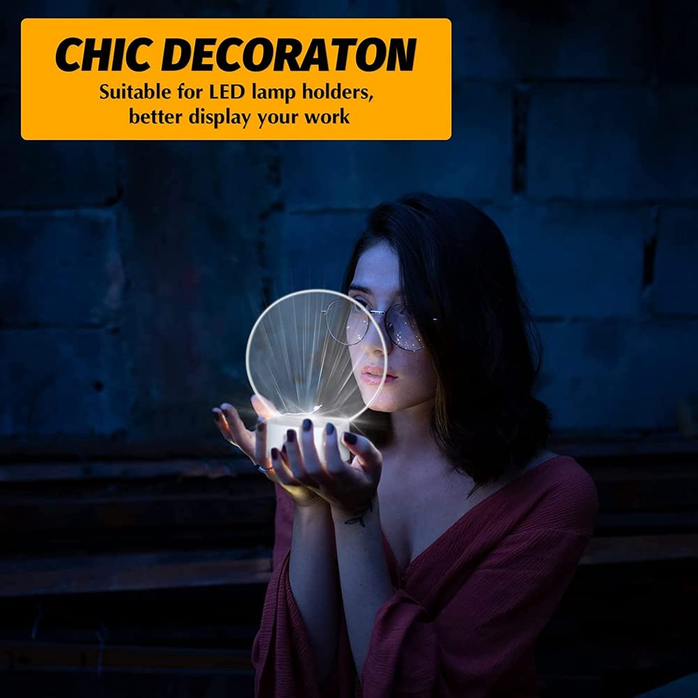 Set di 12 supporti per lampada LED da notte 3D + + USB, espositore per spettacolo di luce, 16 colori per acrilico,