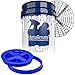 Produktbild detailmate Profi Set Auto Reinigung: Wasch Eimer 5 GAL (ca. 20 Liter) / Gamma Seal Eimerdeckel blau/Grit Guard Einsatz Silber