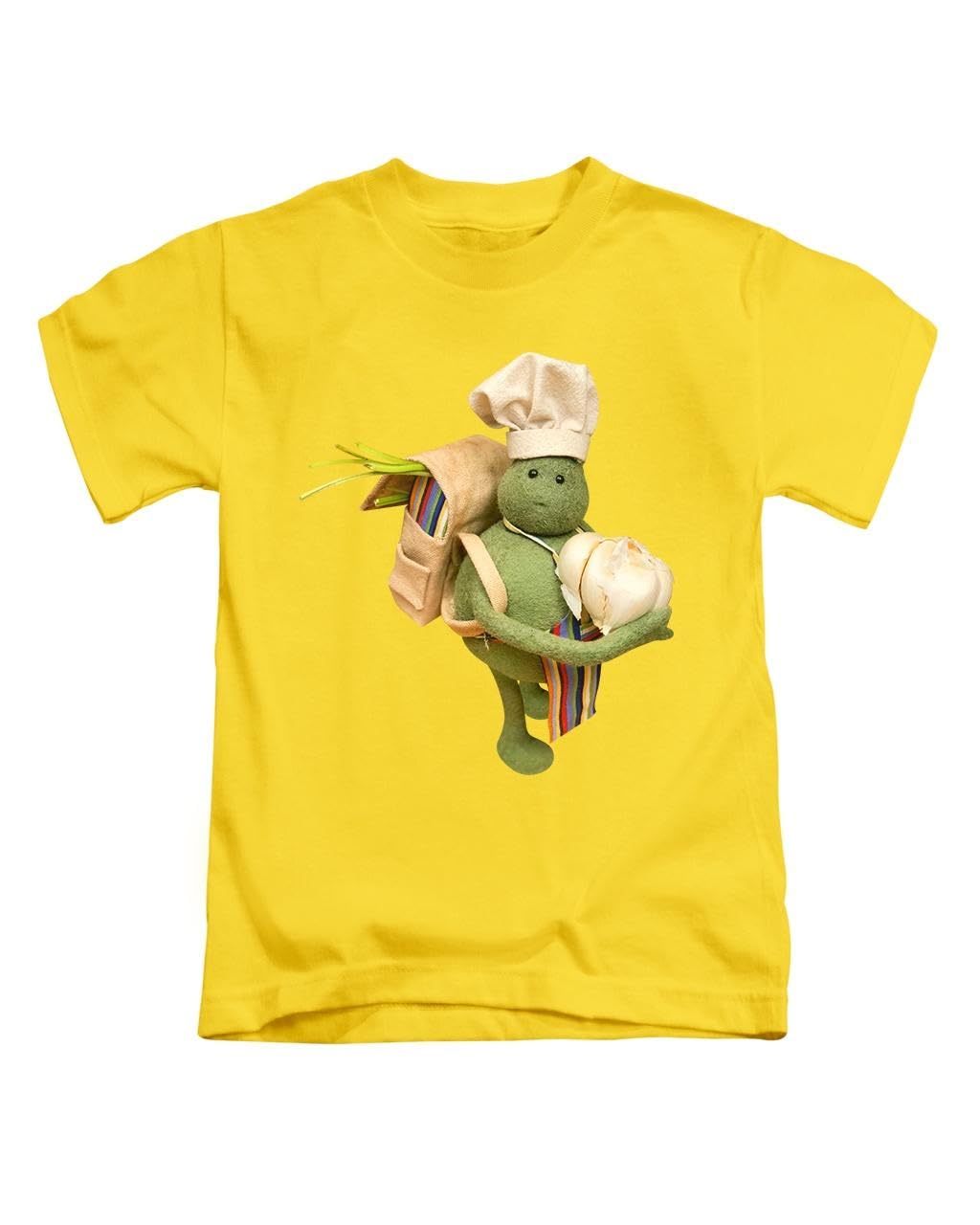 New Spirit Original Tiny Chef Garlic and Backpack Mini Chef Cook Cooking Tee T-Shirt Funny Unisex T Shirt Top Yellow