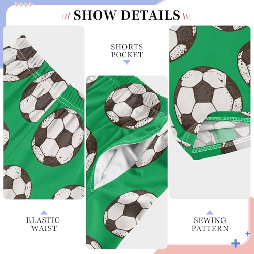 ZZXXB Football Print Boys Long Pants Soft Trousers Elastic Waist Kids Lounge Bottoms with Pockets S-XL4