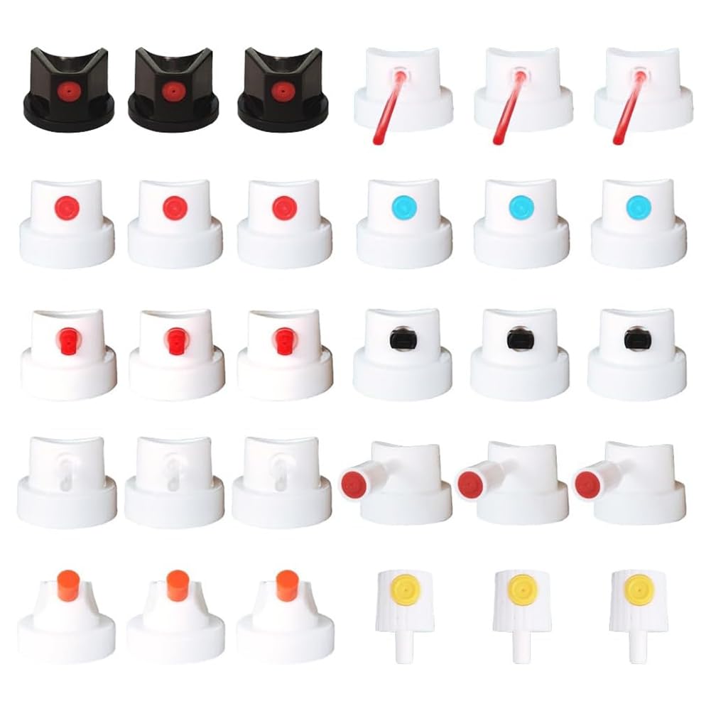 Uikdjgu Women's 30Pcs Spraypaint Caps For Cans, Can Nozzle Artist-Grade Spraycontrol Kit