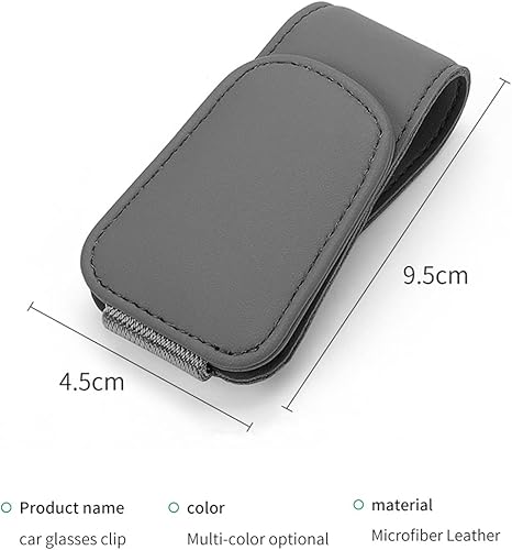 Miniatura 2 de Soporte magnético de cuero para lentes de sol para automóvil, clip de lentes de sol para visera de automóvil, accesorios interiores universales para