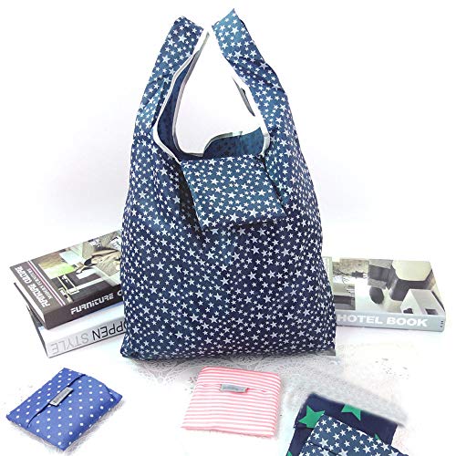 Reusable Grocery Bags Set Of 6 Foldable Shopping Tote Bag,Washable, Durable And Lightweight (Reusable Grocery Bags 6 Pack) #TOP5