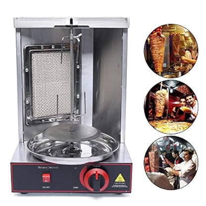 Döner-Vertikal-Multigrill YUNRUX Dönergril Elektrogrill Gyrosgrill Hähnchengrill Gyrosgrill Edelstahl Vertikalgrill Drehgrill mit Drehspieß Oberhitzegrill rauchfrei tragbarer Tischgrill – Bild 7