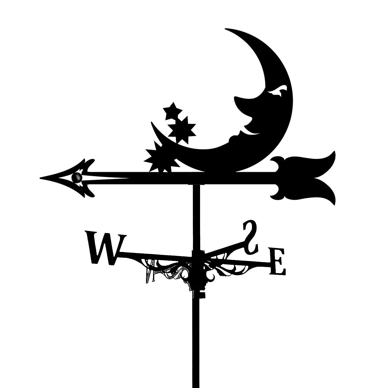 TAXXII Weather Vane Metal Weathervane Retro Farm Scene Garden Stake Wind Direction Indicator, Decoions Vane-Color 1