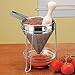 Norpro 642 Stainless Steel Chinois with Stand and Pestle Set, Bouillon Strainer, Jelly Strainer, China Cap