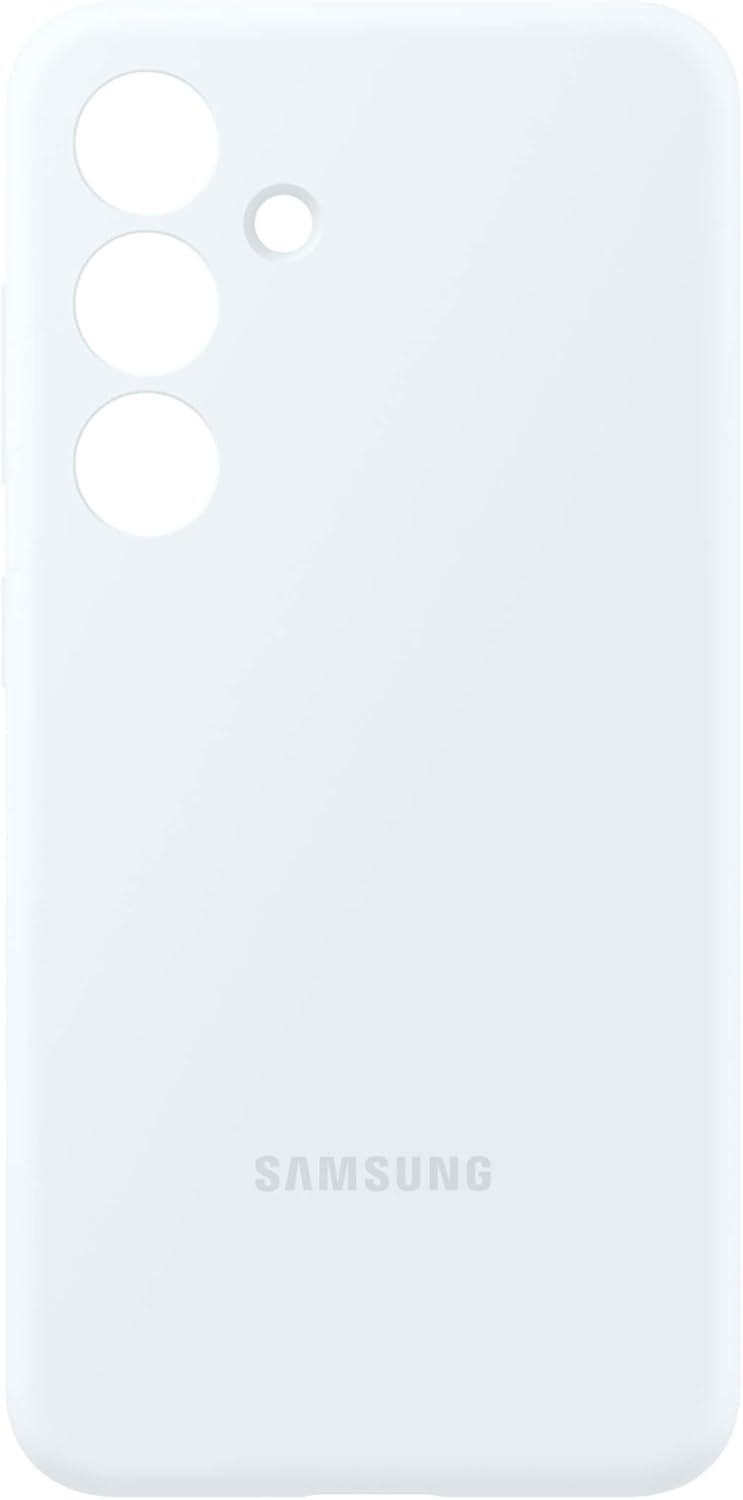 Samsung Galaxy S24 Silicone Phone Case, Protective Cover with Color Variety, Smooth Grip, Soft and Sleek Design, Snug Fit, US Version, EF-PS921TWEGUS, White