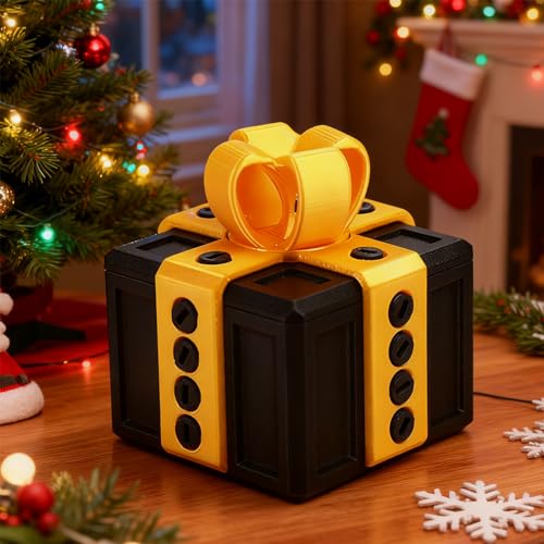 Fluxglow Prank Screw Box 3.6in*3.6in*4in，3d Prints，Money Puzzle Box for Cash Gift ，Christmas...