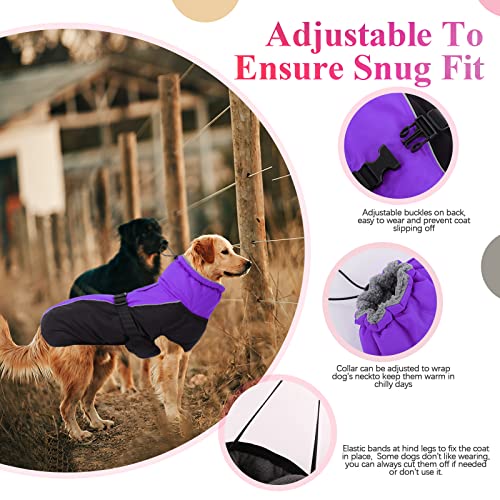 Iecoii Extra Warm Dog Coat Reflective Adjustable Dog Jacket Dog Winter Coat With Buckle Fleece Turtleneck Dog Jacket For Cold Weather Soft Winter Coat For Small Medium Extra Large Dogs #TOP2