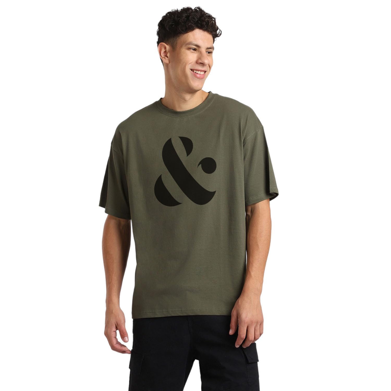 NOBEROMen's Cotton Oversized Fit T-Shirt