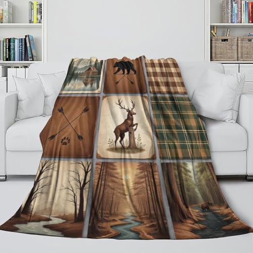 Couverture forest cabane en microfibre rustique de qualité supérieure - 6