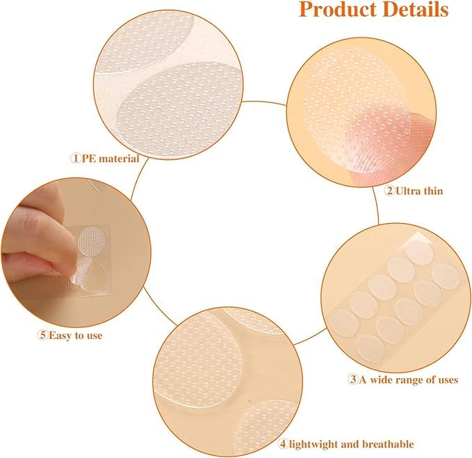 Image of Extra Premium Extra Soft Earring Support for Heavy Earrings | Ear Lobe Support for Earrings | Ear Lobe Tape | Transparent Ear Support | Ear Lobe Patches (Pack of 60)