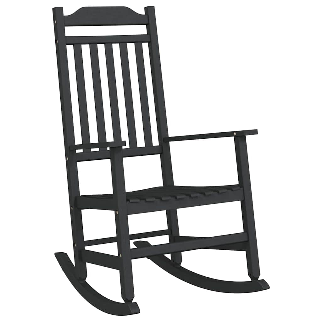 Zewnętrzny fotel bujany z polietylenu odpornego na promieniowanie UV z miękkim mechanizmem kołysania na balkon, do ogrodu lub na podwórko - klasyczny i trwały design, łatwy w pielęgnacji i