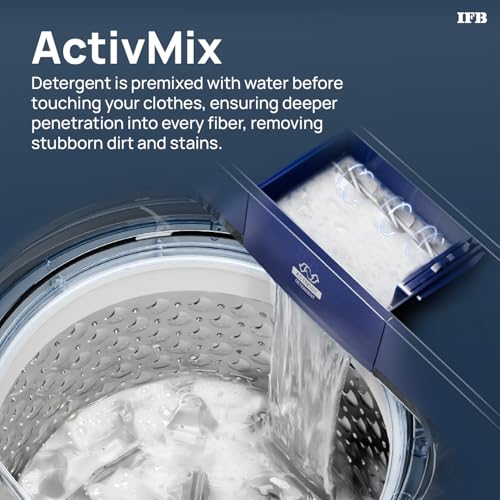 Image of IFB 8 Kg 5 Star AI Powered DeepClean Technology Fully Automatic Top Load Washing Machine with Eco-Inverter (TL801MG1ID, Activmix, AquaEnergie, Inbuilt Wheels, 4 Year Machine Warranty, Med Grey)