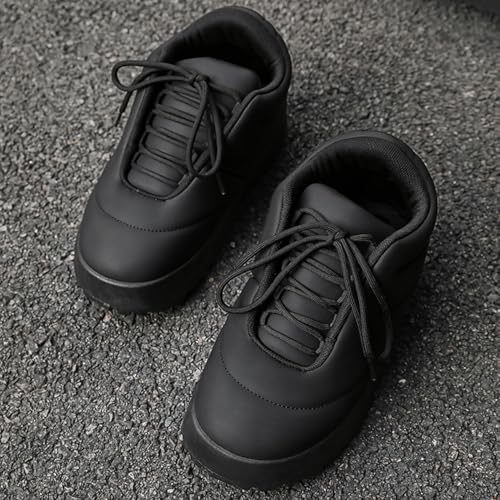 Men's Platform Sneakers Lightweight Comfort Lace Up Skate Shoes Puffy Trendy Casual Shoes3