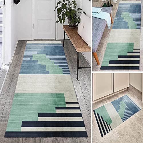 YJRBZ Läufer Teppich Flur rutschfest Flur Schmaler Läufer Teppich Hellgrün, rutschfest Waschbar Langer Teppich 100cm 1,5m 2m 250cm 300cm 4m 5m 6m Bodenmatte, Küche Flur Teppiche (Size : 70x400cm) Cover