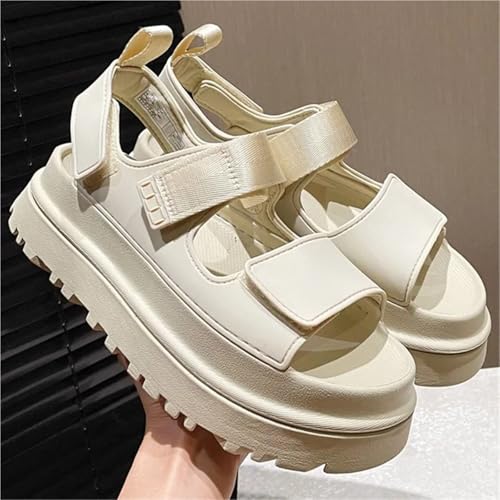 Design Summer Thick-soled Casual Sandals Women Versatile Comfortable Open-toed Beach Shoes Solid Platform Shoes3