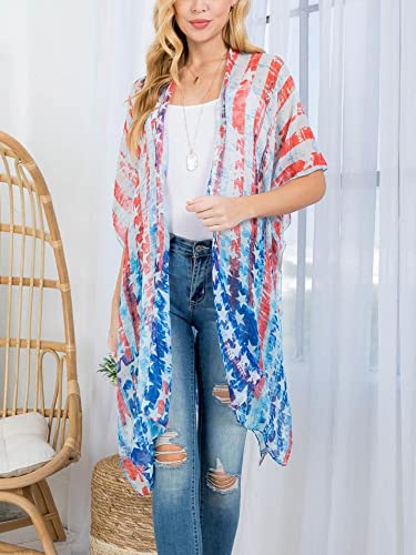 Moss Rose Women's Swimsuit Cover up Beach Kaftan for Bathing Suit with Floral Pattern