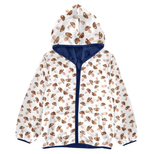 Mushroom Boys Fleece Coat,Children's Zip-Up Hoodie Jacket,Baby Warm Fashion Outerwear 3-10T,A113375