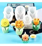 THCHZL 4 Pcs Candle Molds, Funny DIY Candle Making Molds Holiday Gifts, Soap Candle Making Mold, ...