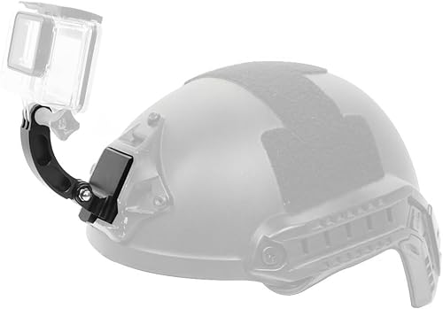 Miniatura 3 de Base de soporte de aluminio para casco NVG de 3 agujeros con adaptador de tornillo de brazo de extensión compatible con cámara de acción Gopro OSMO