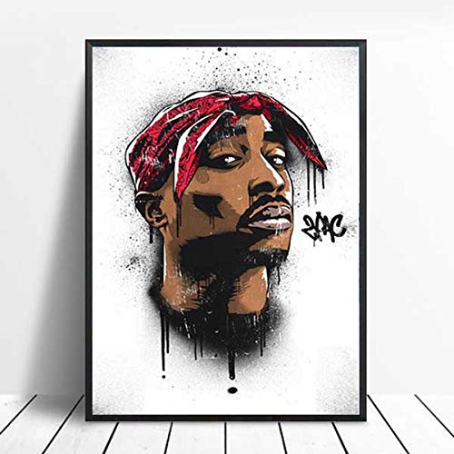 PHhomedecor 2Pac Notorious Big Biggie Poster Tupac Shakur Posters E Impresiones Cuadro De Arte De Pared Pintura De Lienzo Moderna Decoración del Hogar,50X70Cm Sin Marco,Ph-158 Cover