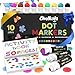Chalkola 10 Washable Dot Markers for Toddlers - Paint Dotters, Bingo Markers Daubers | Dot Art for Kids & Preschool, Dabbers Paint Marker | Washable Pens for Kids + Free Activity Book