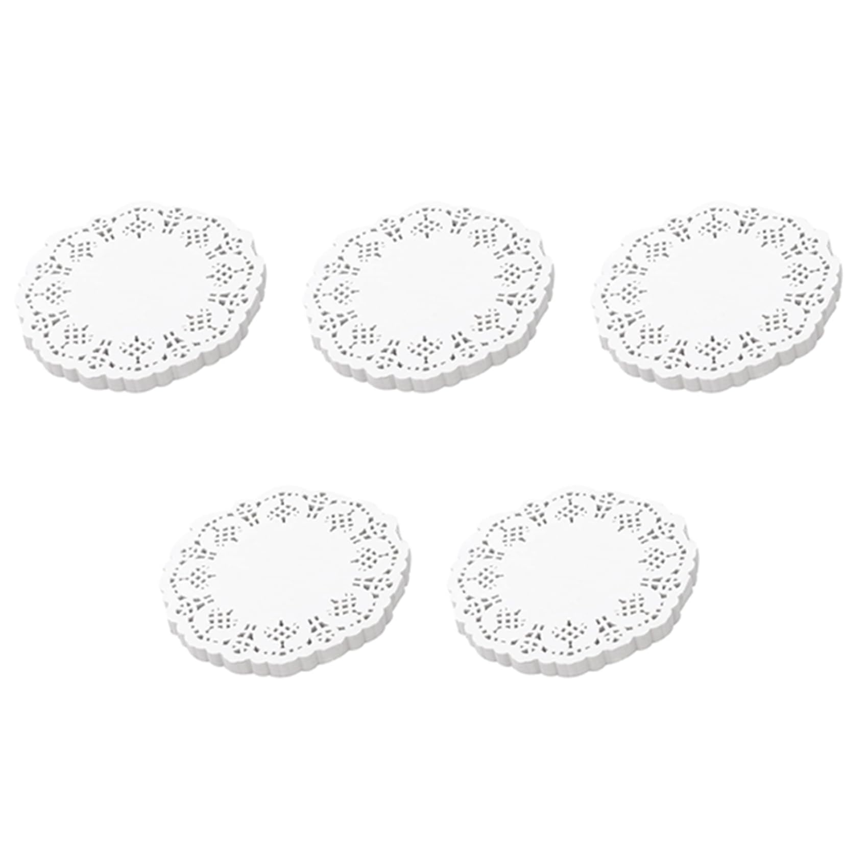 Hndhbfgrt Lace Doilies Paper 500 Pcs,4.5 Inch Decorative Round Placemats,Liners for Cake,Desserts Baked Treat Tableware Display