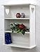 DanDiBo Scaffale a Parete con Cuore 12013 Scaffale 50 cm Vintage Shabby Stile Country Scaffale da Cucina Bianco