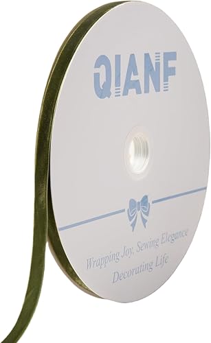 Miniatura 13 de Cinta de terciopelo caqui vintage, 3/8 pulgadas x 25 yardas 143-caqui,003-negro,045-rojo,159-verde musgo,165-Verde,180-Azul