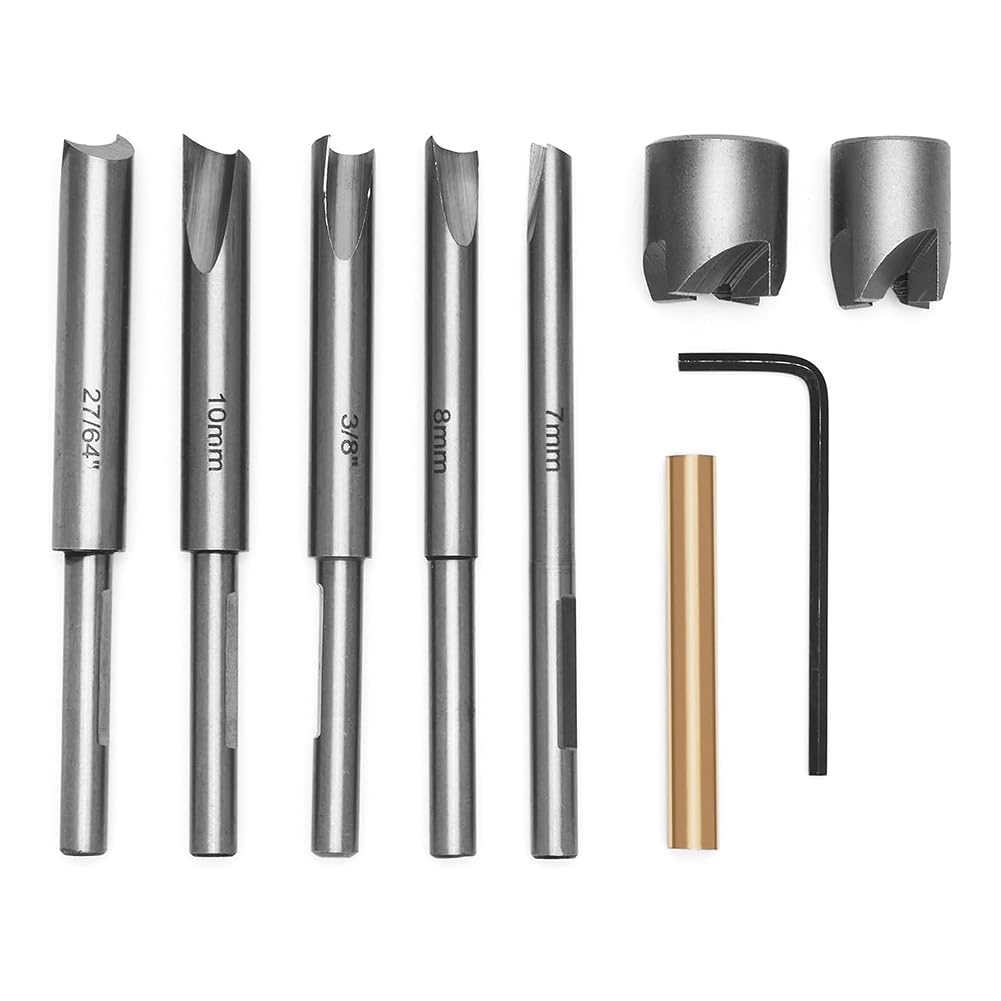 Outils de tournage pour stylos précis en acier avec système de garniture de baril de 10 pièces