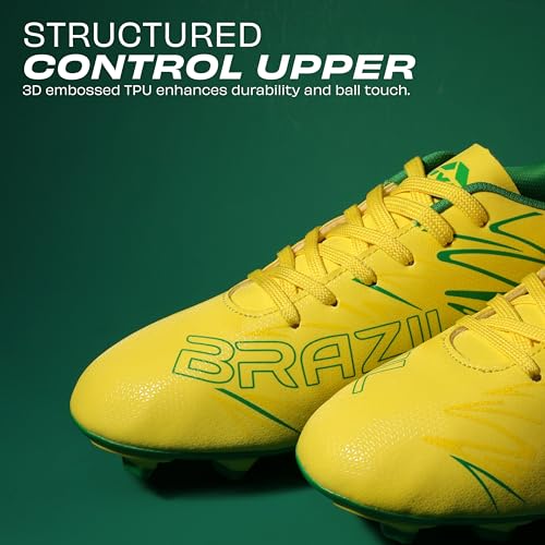Image of Nivia Country Color WC Football Studs for Men, Firm Ground Football Shoes with Duofoam Cushioning, TPU Stud Outsole, 3D TPU Upper, Football Boots with Nylon Mid Shank Support