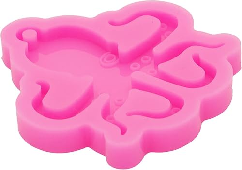 Miniatura 6 de Angel Wings Moldes de silicona para llavero de pulpo brillante, molde de resina, molde de fundición de resina epoxi, molde para hornear pasteles de