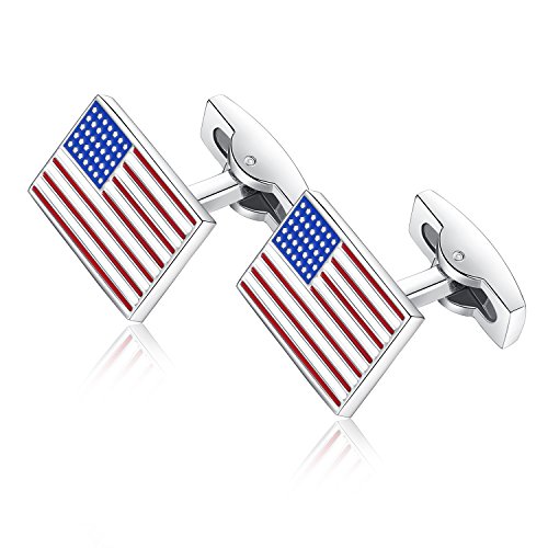 Mancuernillas HONEY BEAR Bandera USA para Hombre miniatura 2
