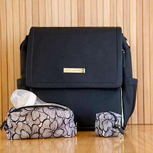Petunia Pickle Bottom Boxy Backpack | Diaper Bag | Diaper Bag Backpack For Parents | Top-Selling Stylish Baby Bag | Sophisticated And Spacious Backpack For On The Go Moms | Black Leatherette #TOP4