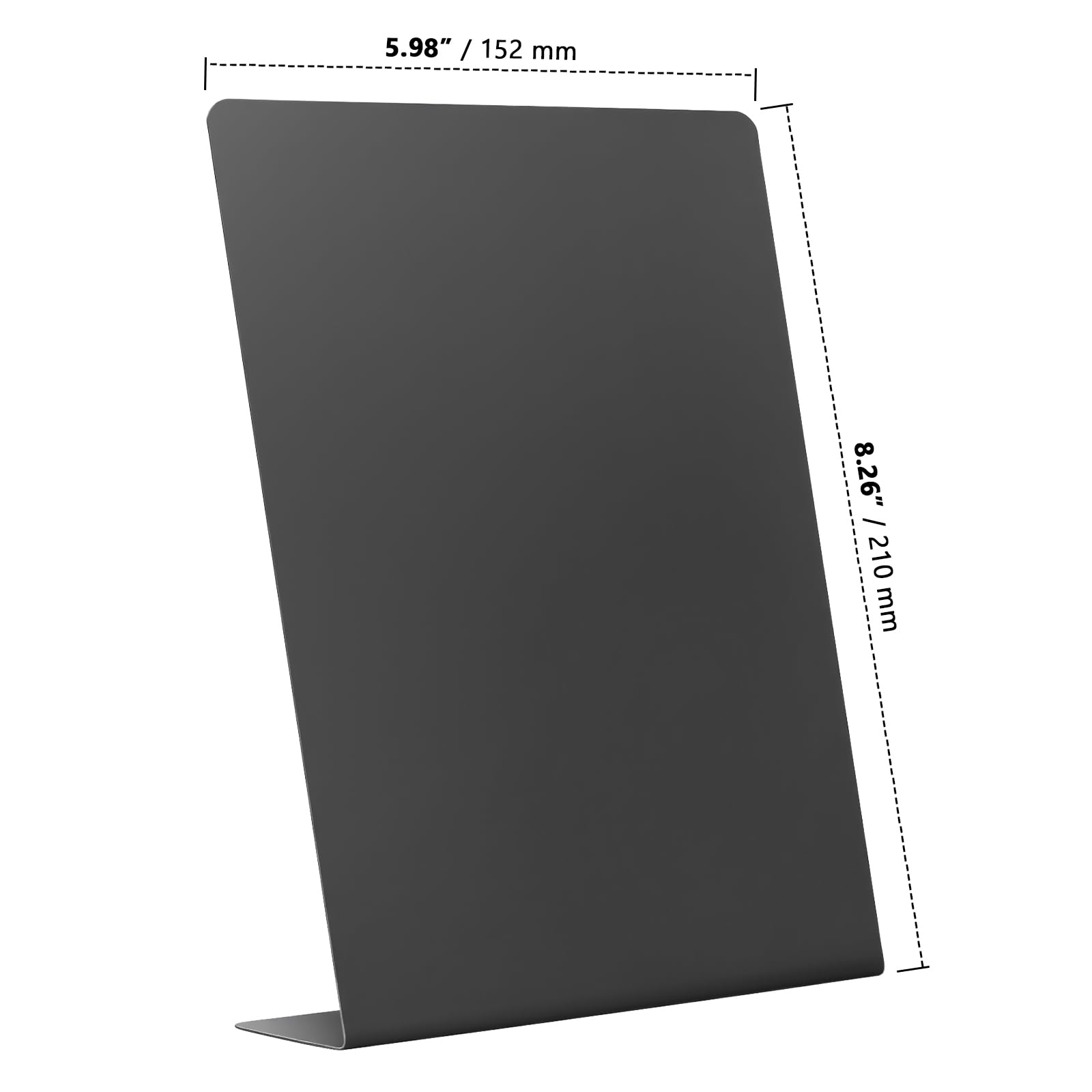 Pizarras A5 Reutilizables 210x152 mm con Soporte en L para Buffet y Restaurantes