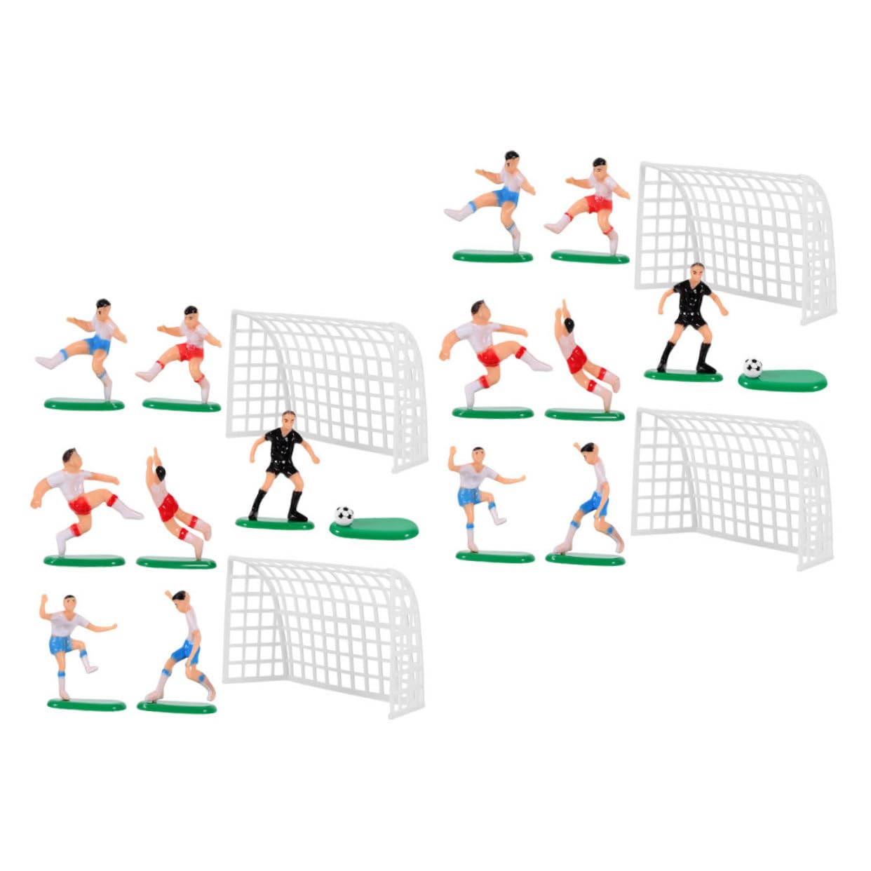MAGICLULU 10 Juegos Decoración De Pastel De Fútbol Miniatura Paisaje Decoración Pastel Decoraciones Miniatura Figura De Fútbol Mini Fútbol Decoraciones Miniatura De Plástico De