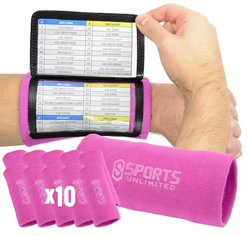 Image of Sports Unlimited Adult Triple Wrist Coach, Football Wristbands for Plays, Baseball Wristbands, QB Arm Bands