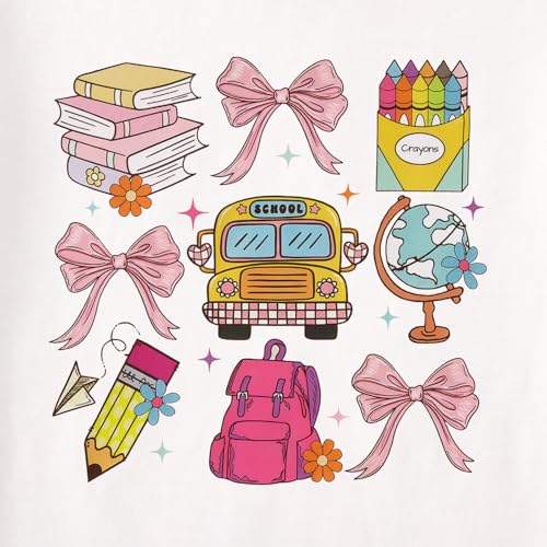 Image of Ritatte First Day of School Shirt for Girls Kindergarten 1st 2nd Grade Back to School T-Shirt Kid Cute Graphic Preschool Tees