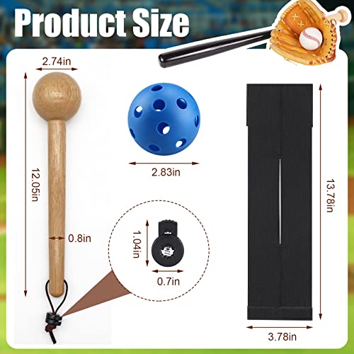 Baseball Glove Mallet, Shaping Hammer For Glove Break-In With 2Pcs Baseball Glove Lock, Real One Piece Solid Wooden Long Handle Softball & Baseball Mitts Shaper Tool For Youth Adult Catchers #TOP5