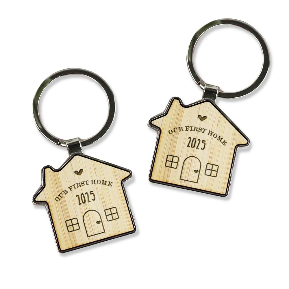 Llaveros Para Parejas 2025 - Regalo Perfecto Para Inauguración De Casa, Acero Inoxidable Brillante