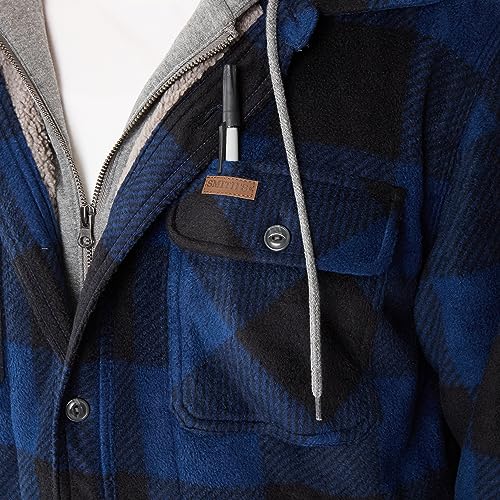Image of Smith's Workwear Men's Big Men's Sherpa-lined Microfleece Shirt Jacket