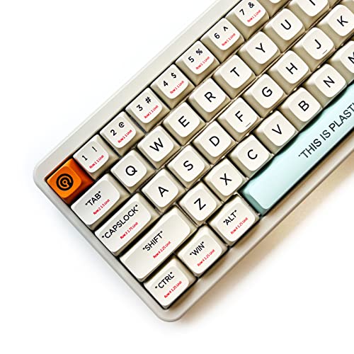 XDK Custom Keycaps 128 Keys(PBT XDA Dye-Sub) â€œThis is Plastic â€Theme Keycap Set