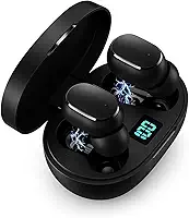 Fone de Ouvido Bluetooth 5.1 TWS Wireless com Visor LED, Som Hi-Fi Estéreo, Cancelamento de Ruído, Toque Inteligente, Bateria Longa, Microfone, Compatível com Android e iOS