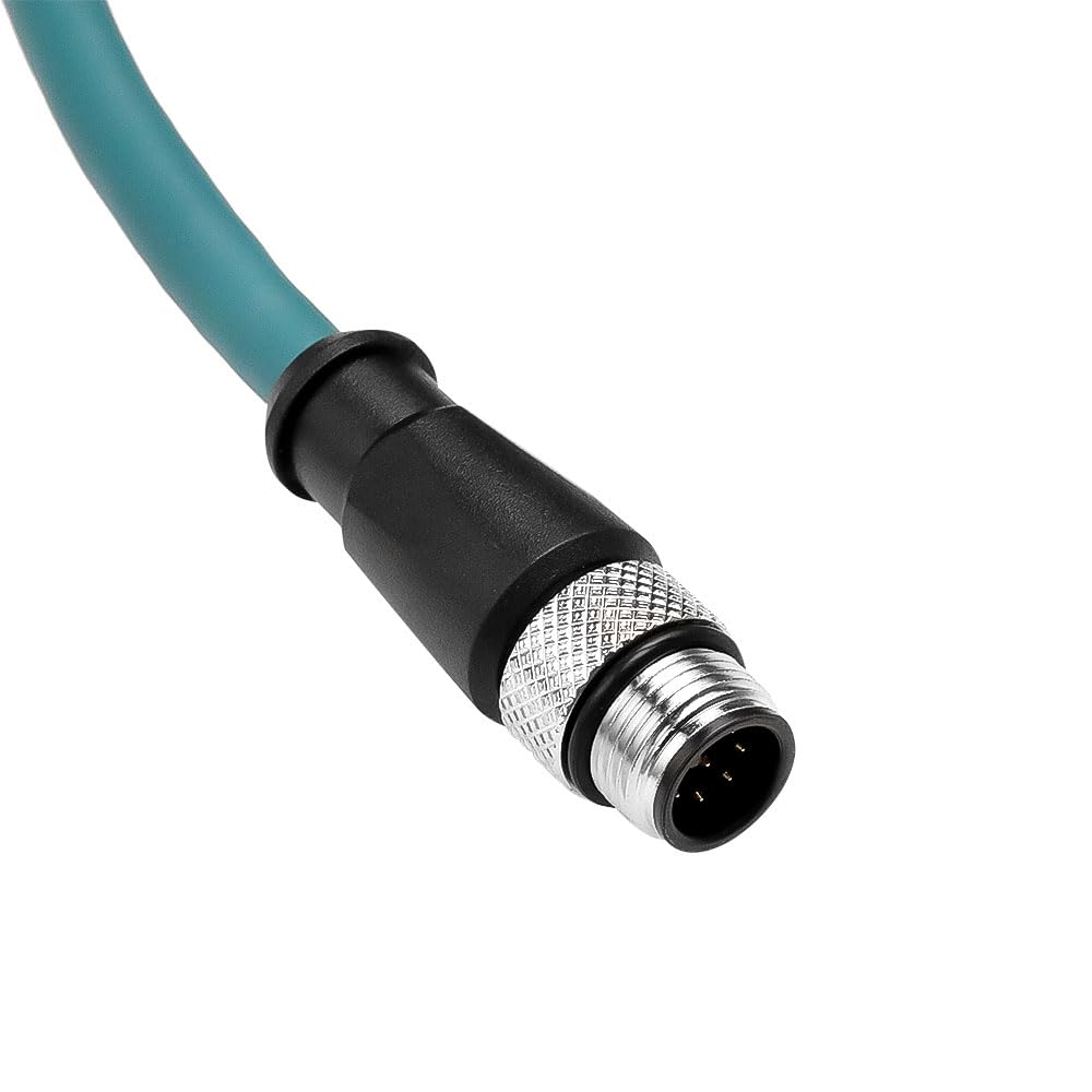 Uonecn M12 kod A 8-biegunowy wtyk na gniazdo Cat6a, ekranowany i bardzo elastyczny do czujników, siłowników i kamer przemysłowych, takich jak Cognex, zielony, 10 m