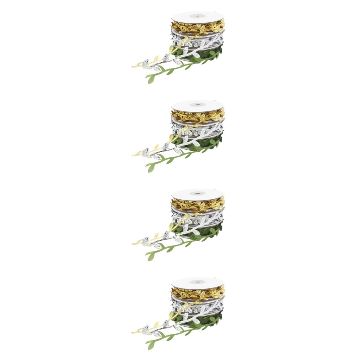 HOMSFOU 4 Set Nastro Decorativo Foglia E Verde Per Fai Da Te E Decorazioni Festive Per Avvolgere Regali Bouquet E Progetti Creativi Matrimonio E Feste 3 * 4