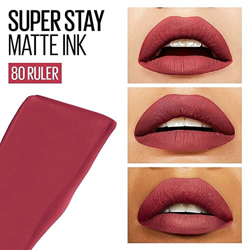 Maybelline New York Liquid Matte Lipstick, Long Lasting, 16hr Wear, Superstay Matte Ink, Ruler, 5ml - Image 4